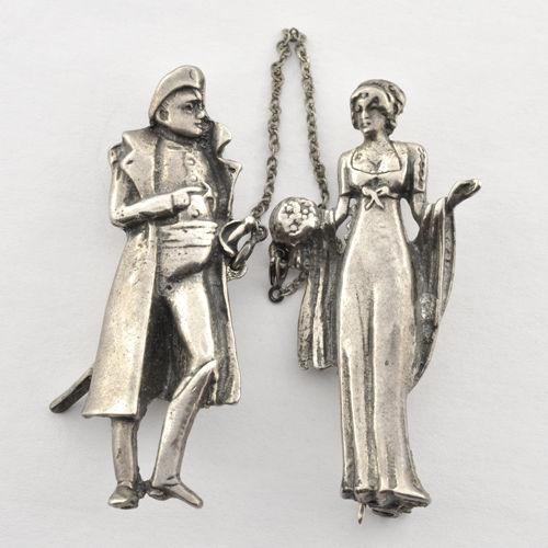 Antique Rare French Napoleon Sterling Lapel Pin Brooch