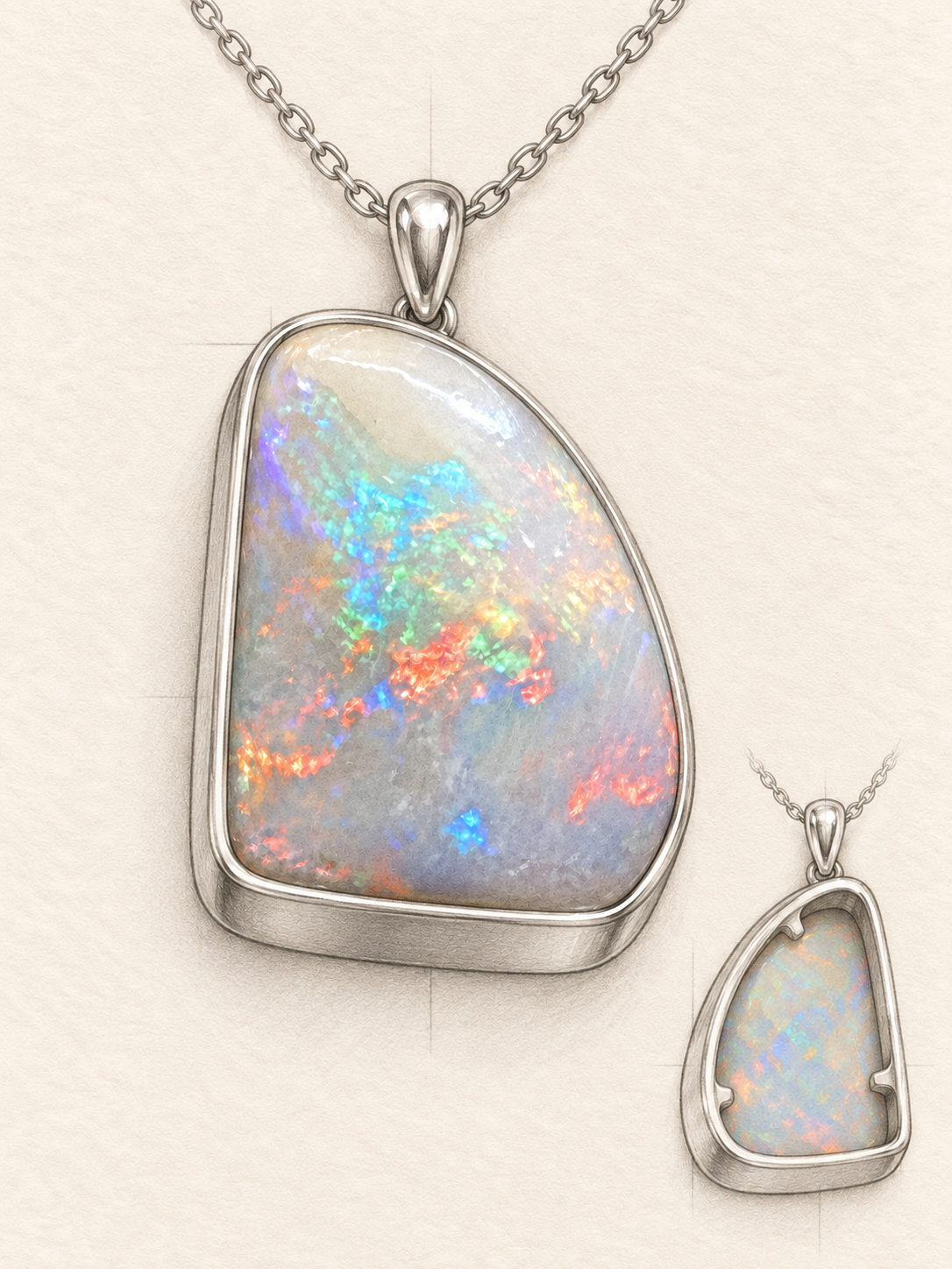 7.95 ct Lightning Ridge Opal Loose or Handmade Pendant