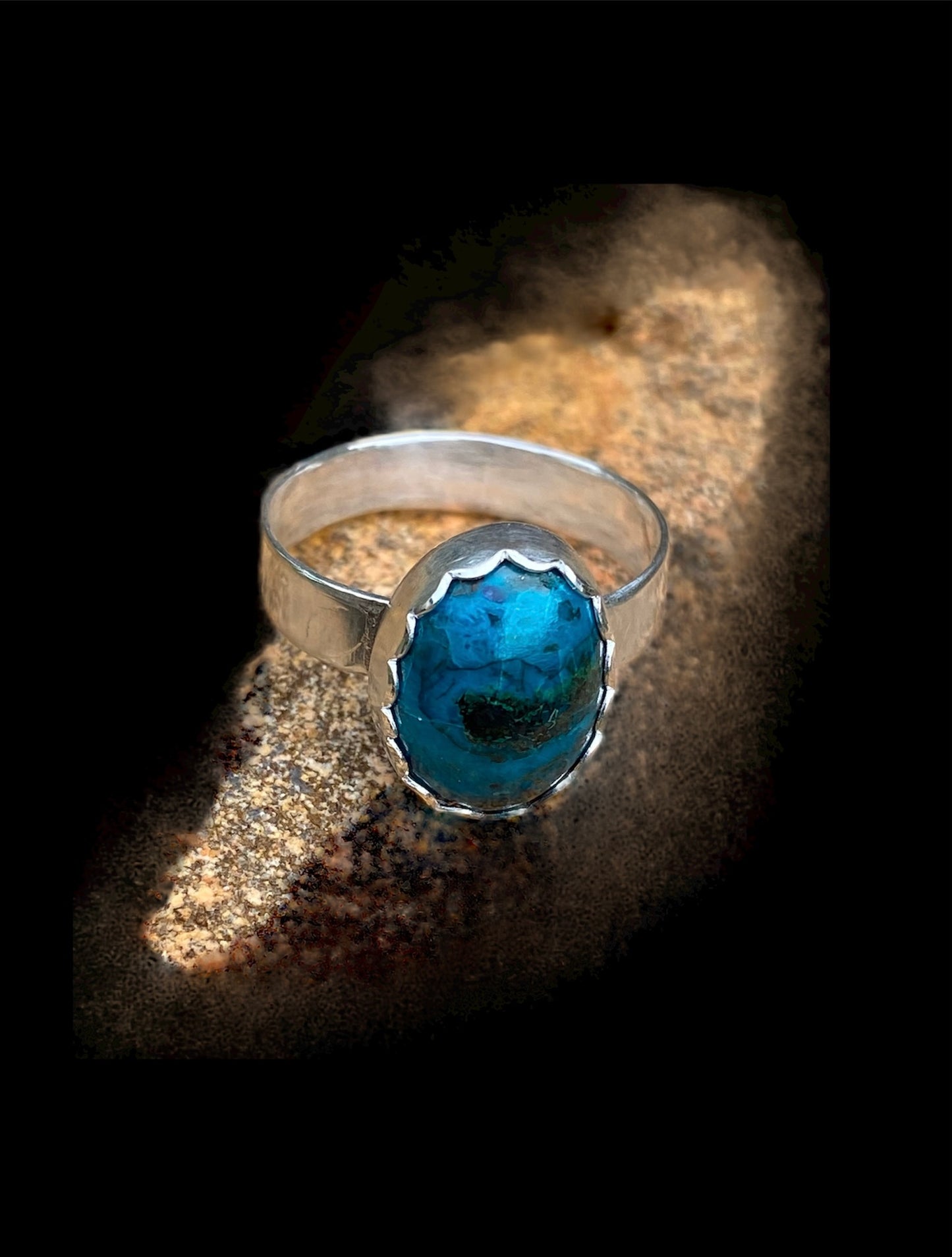 Handmade Shattuckite Sterling Silver Ring