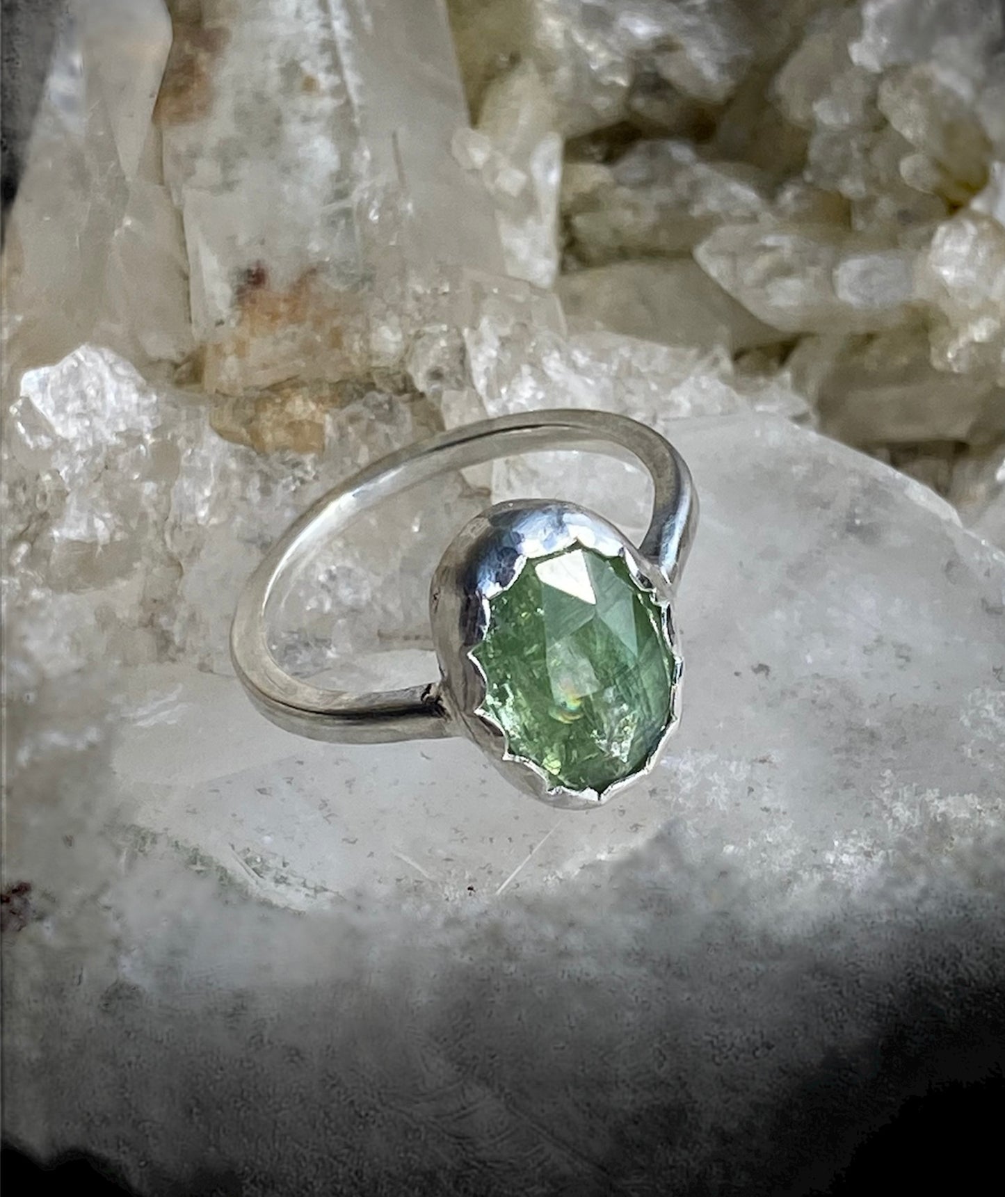Handmade Mint Green Kyanite Ring sold