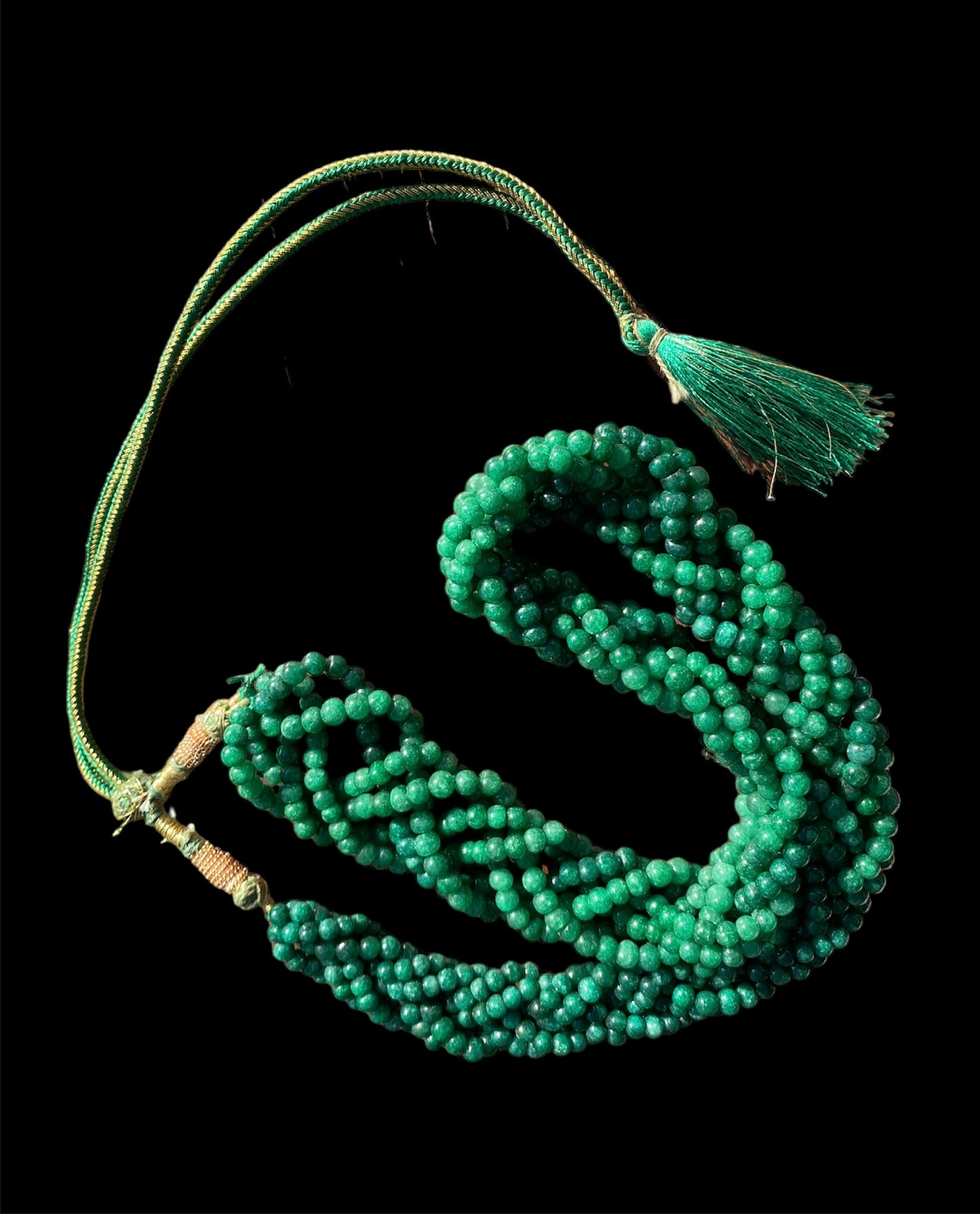 Vintage 6 Twist Strand Jade Necklace