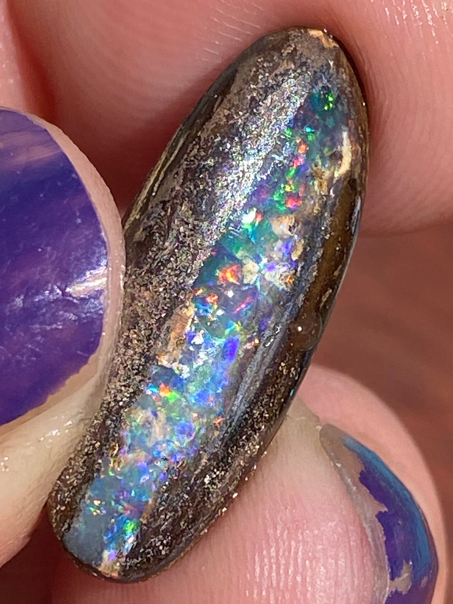 Australian Boulder Opal – 8.34ct Multicolour with Red Flash