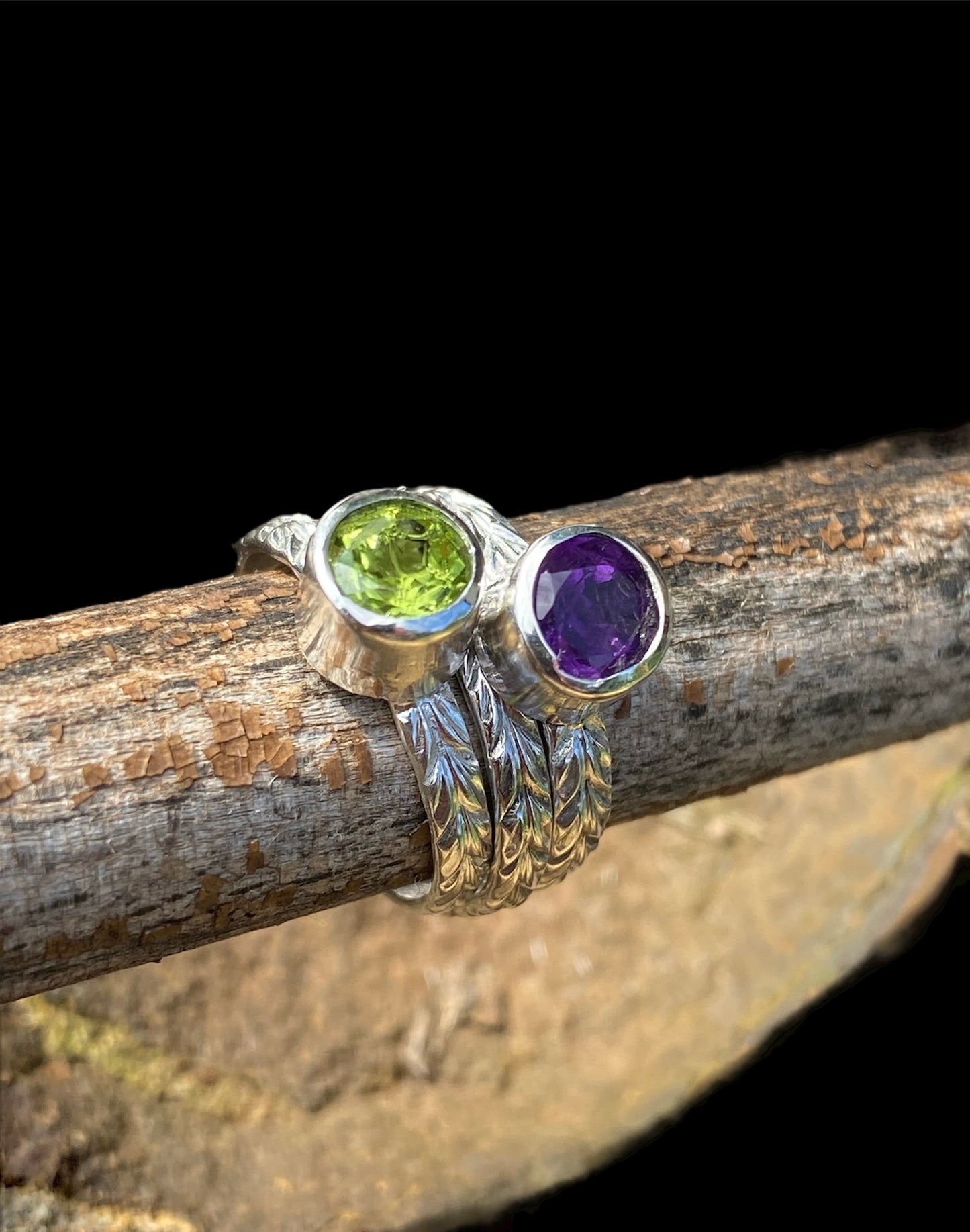 Custom Made 6mm Gemstone Stacker Rings sold