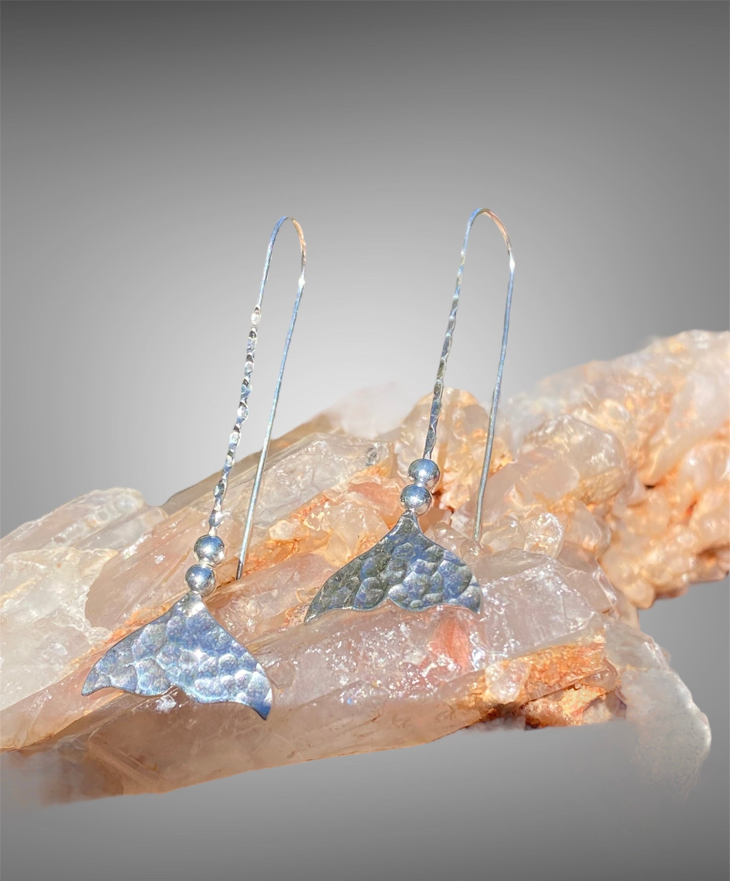 Whale tail Sterling Silver Earrings sold