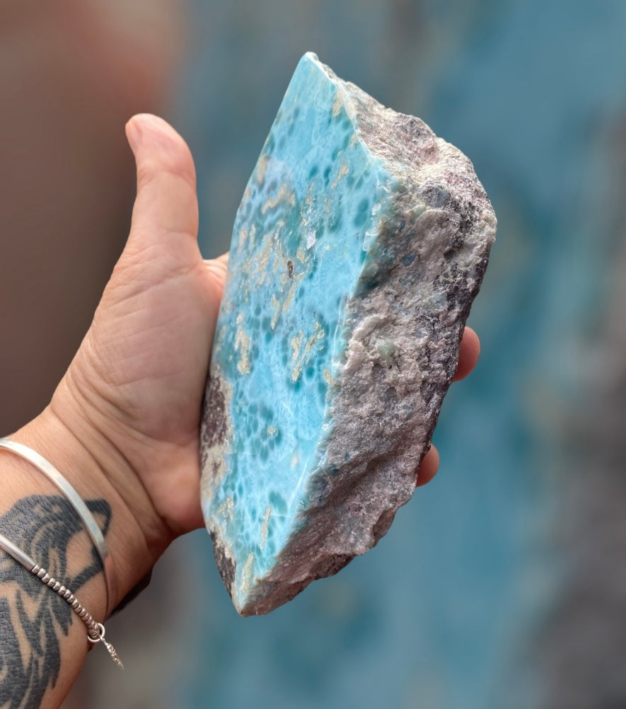 Natural Larimar Specimen 707 Grams