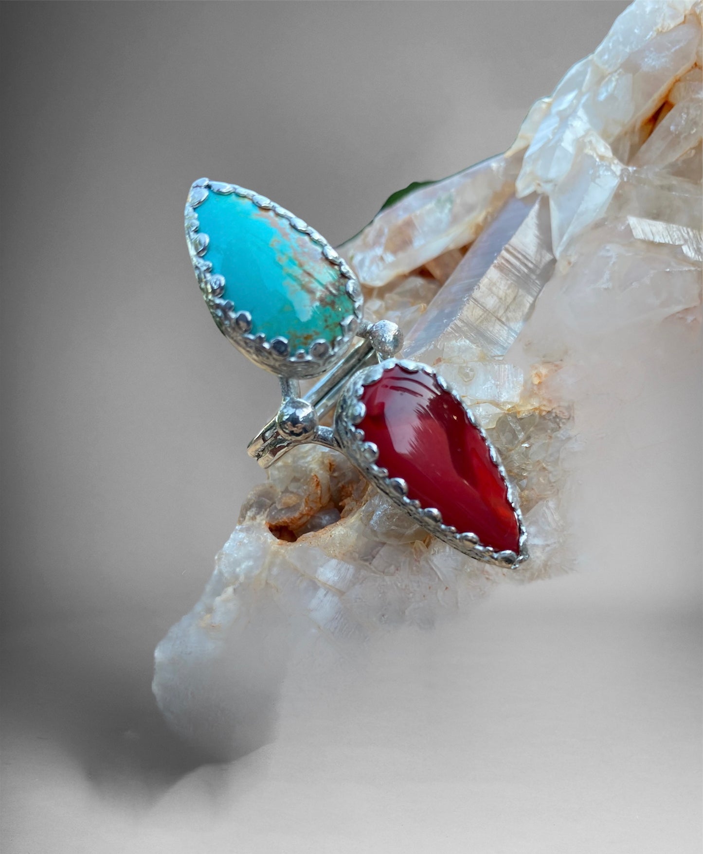 Rosarita and Kingman Turquoise Talon Ring