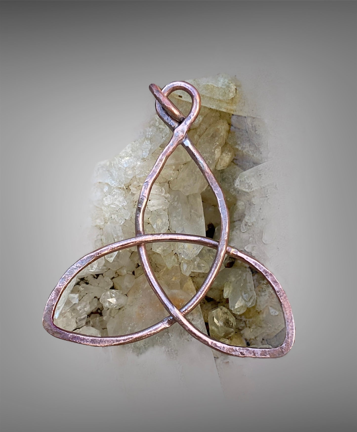 Handmade Copper Celtic Triquetra Knot Pendant