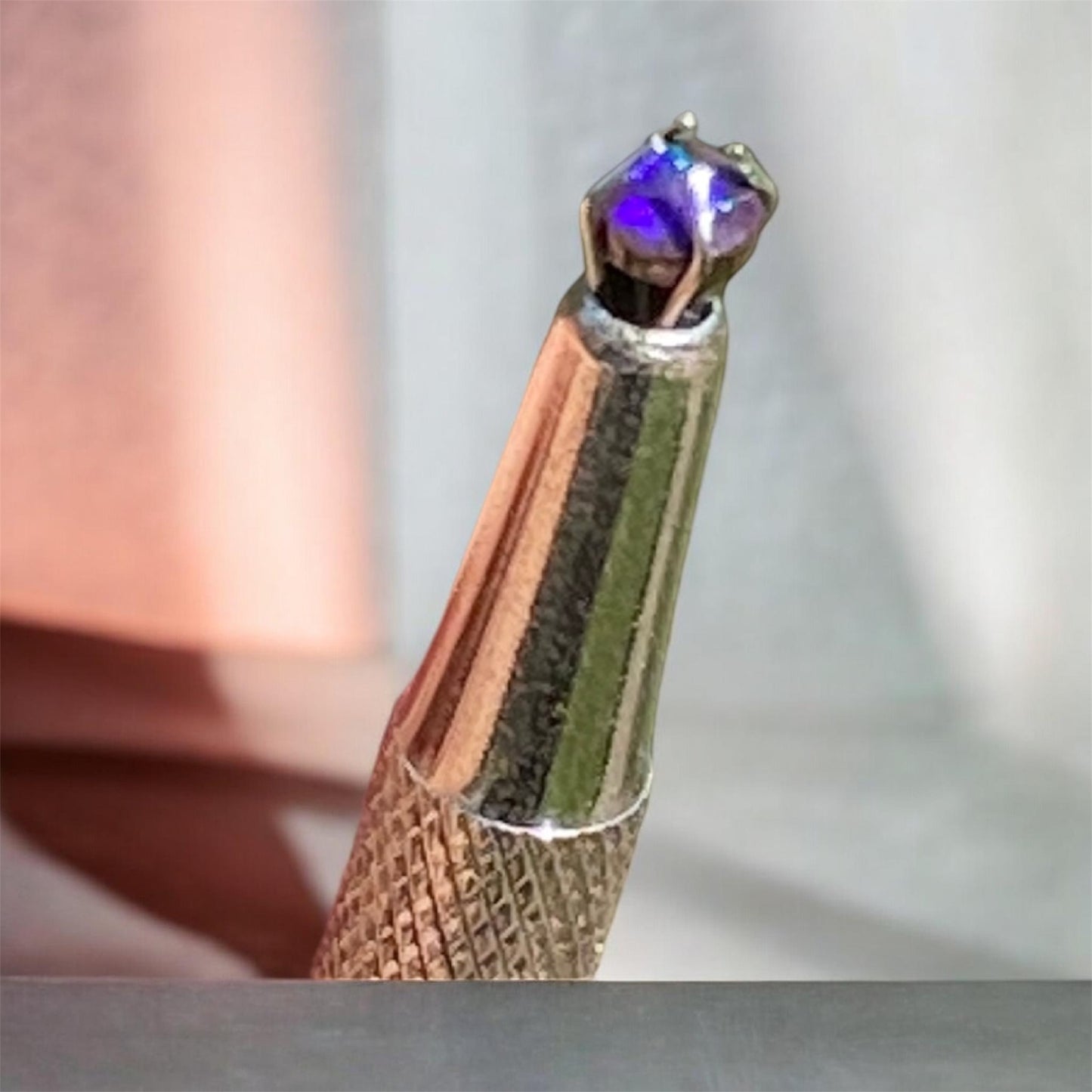 Handmade Queensland Boulder Opal Ring – Sterling Silver Natural Australian Opal (0.30ct)