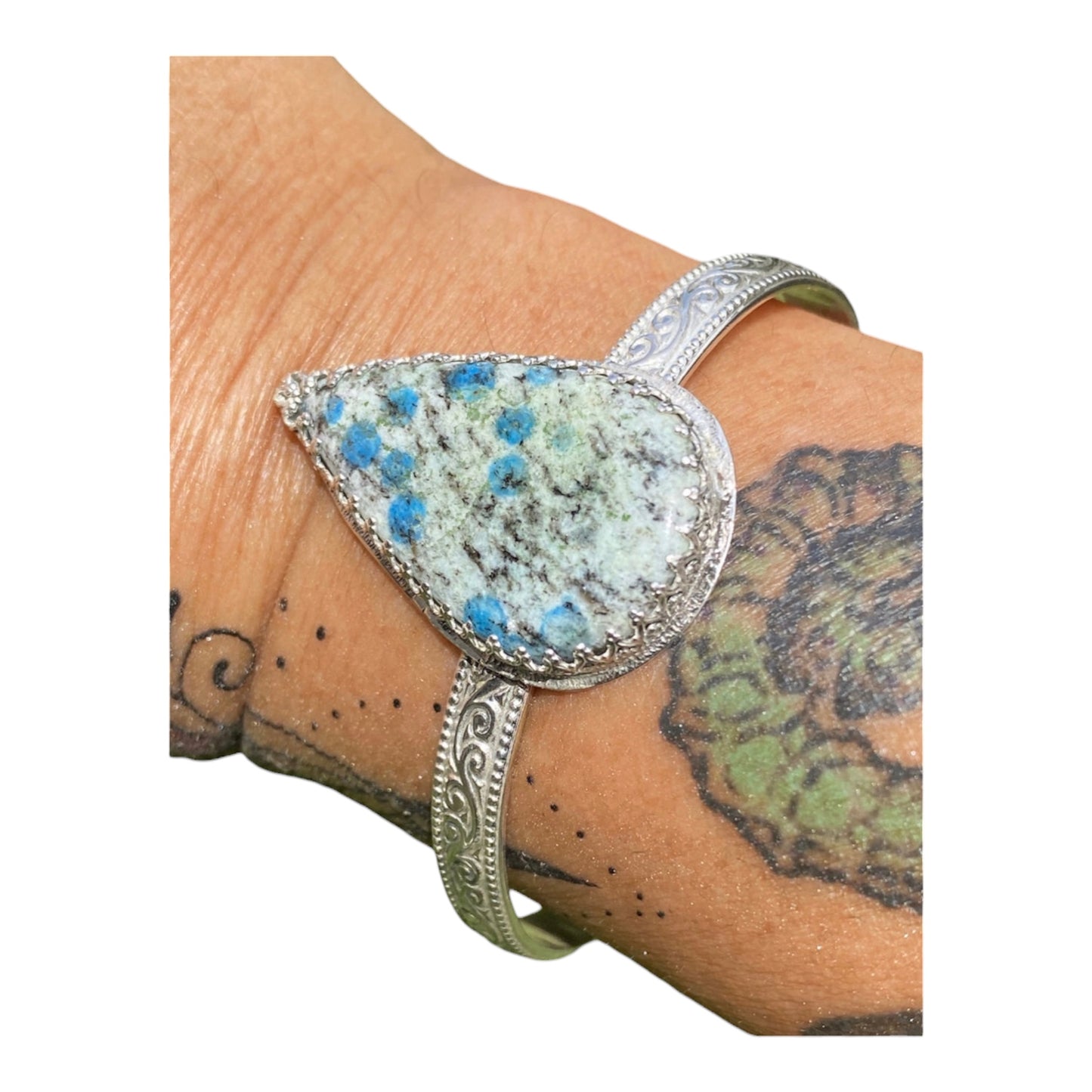 Handmade Sterling Silver K2 Jasper Cuff Bracelet