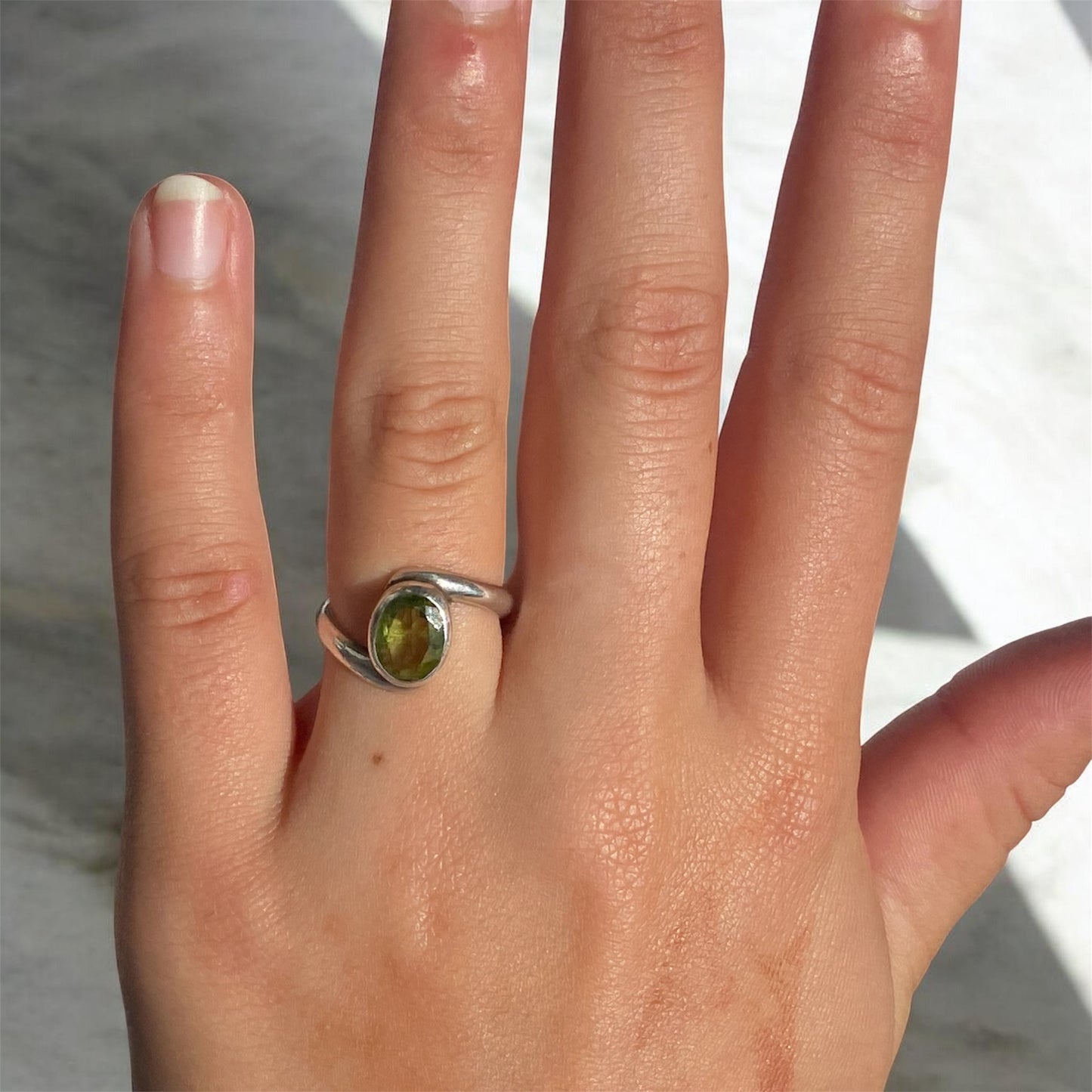 Peridot Sterling Silver Ring