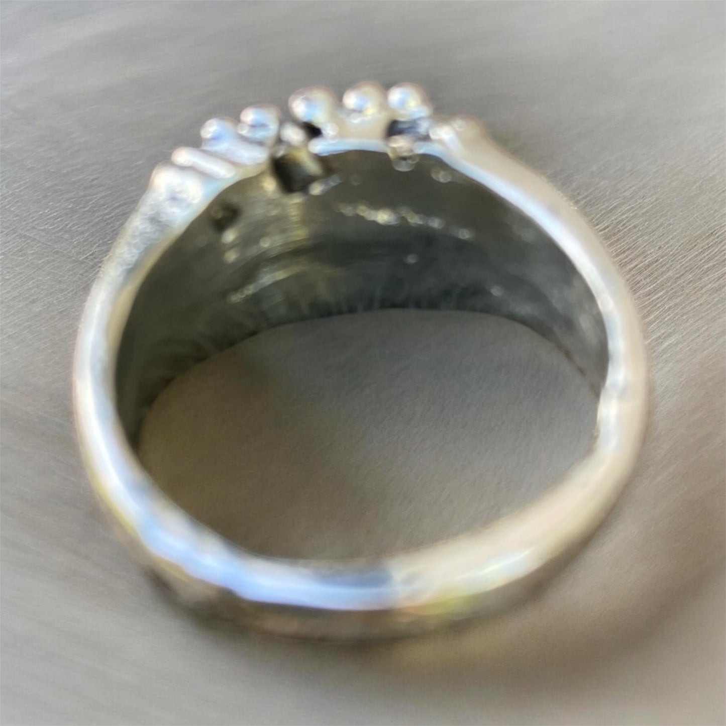 Rugged Landscape Sand Cast Queensland Sapphire Ring