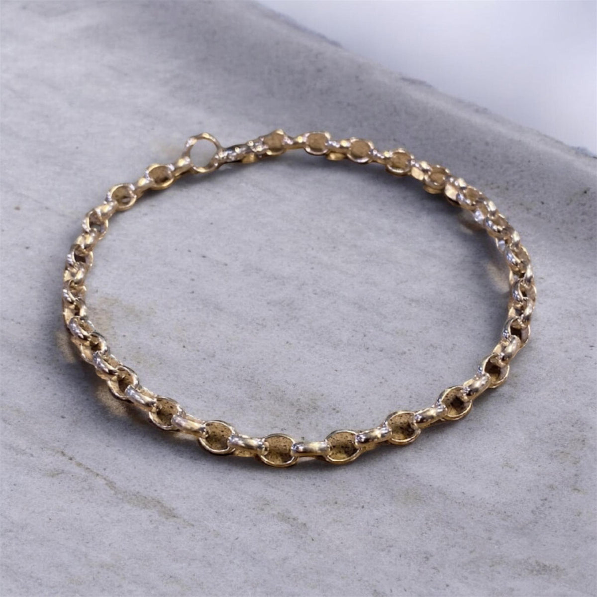Heavy Sterling Silver Belcher Chain Anklet