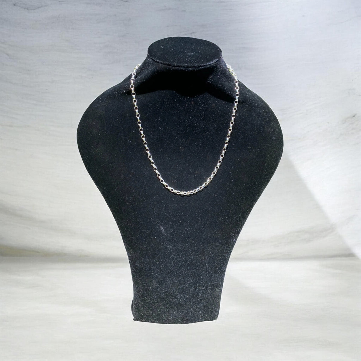 Heavy Solid Sterling Silver Belcher Chain Necklace