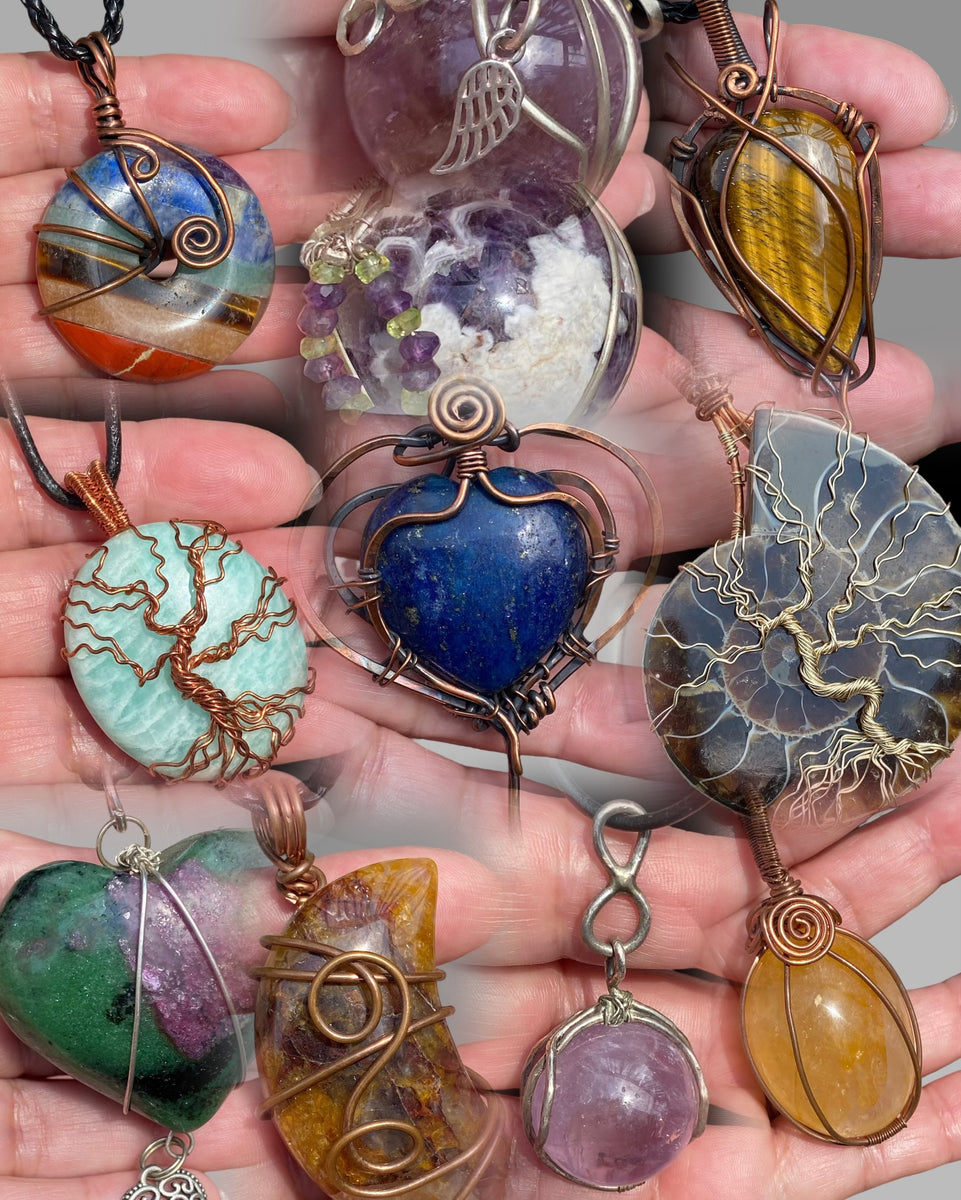 Wire Wrapped Cabochon Gemstone Pendants – TFD Jewellery Crystals
