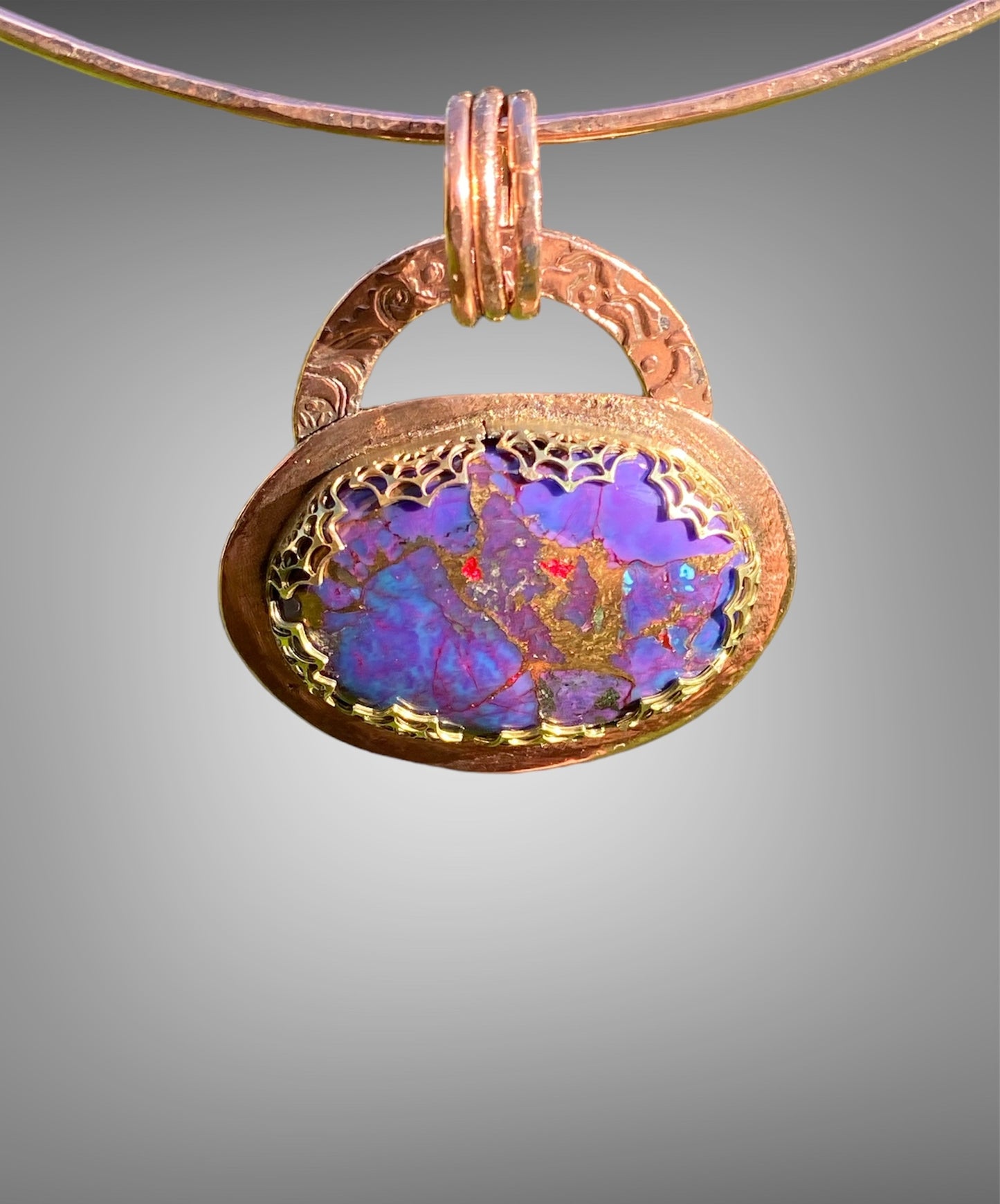 Purple Colbaugh Composite Turquoise Pendant sold
