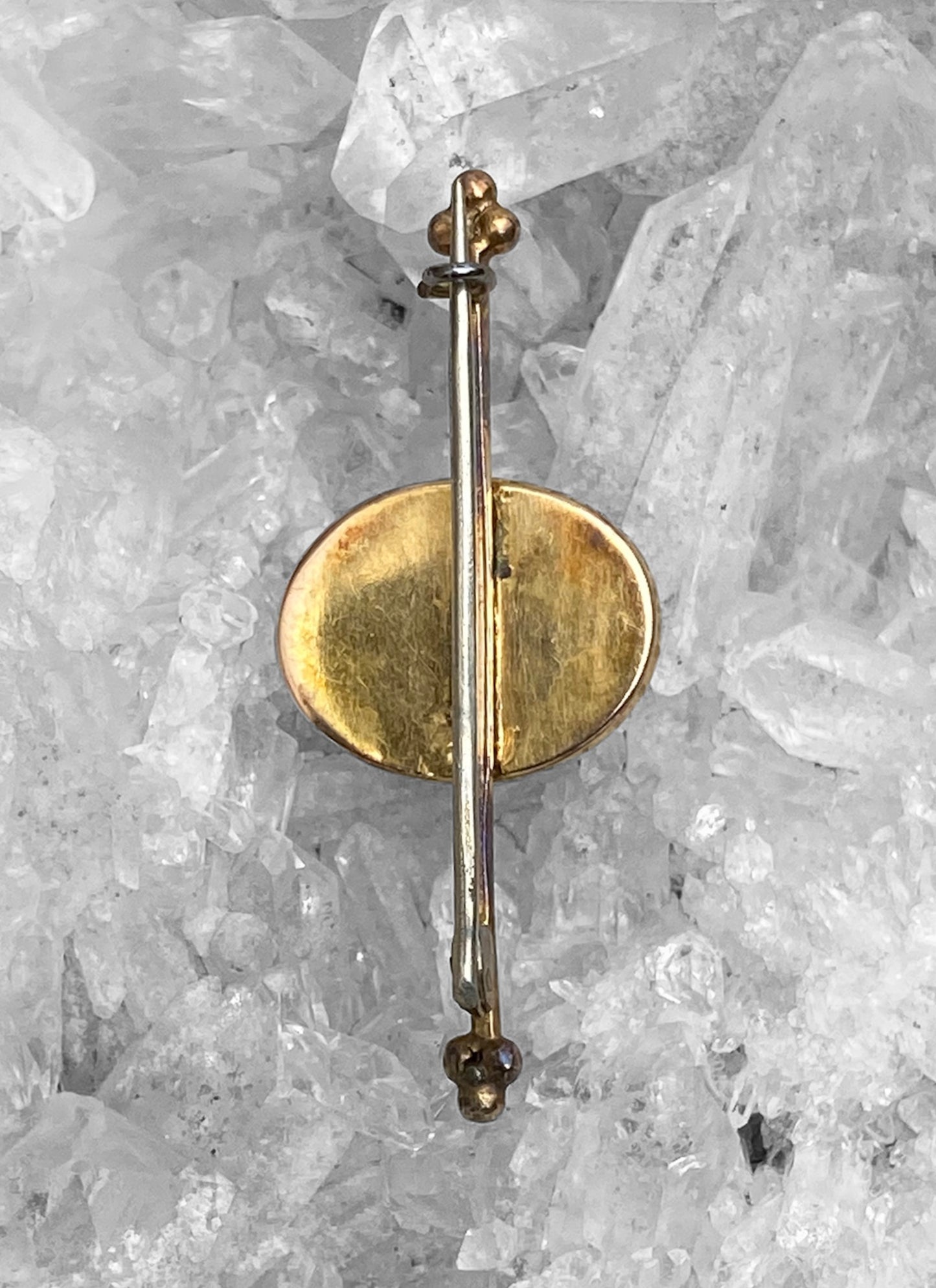 Vintage Moonstone Gold Plate Brooch