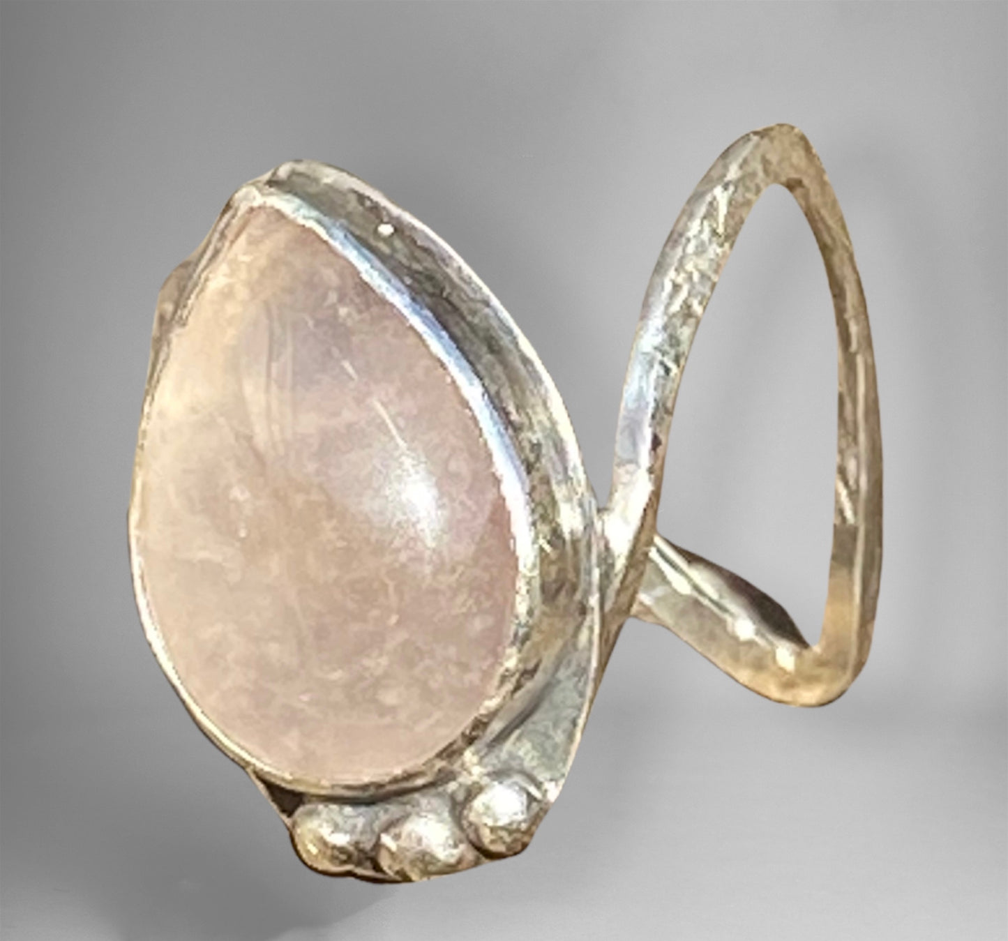 Handmade Z Ring Rose Quartz