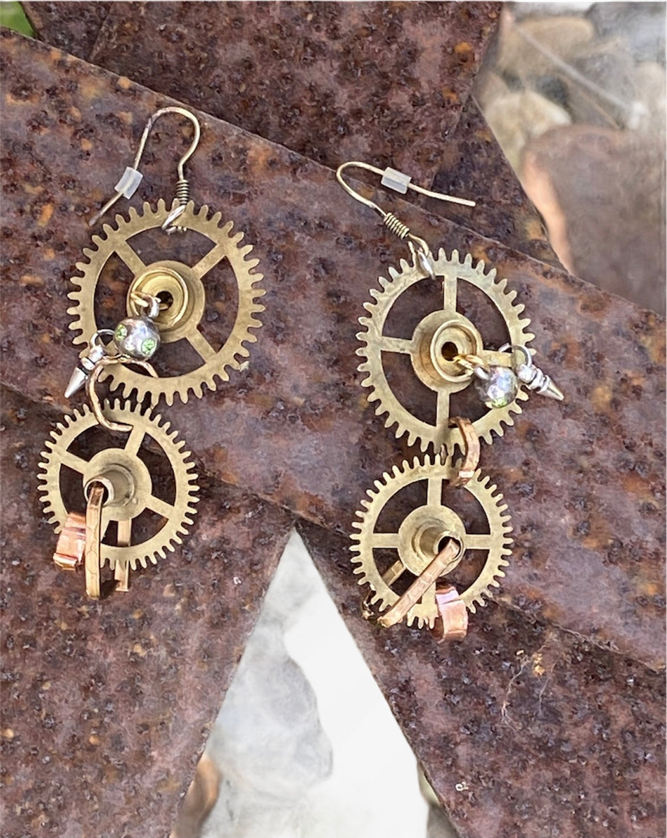 Steampunk Moth Zipper Earrings -   Steam punk jewelry, Punk jewelry,  Funky jewelry