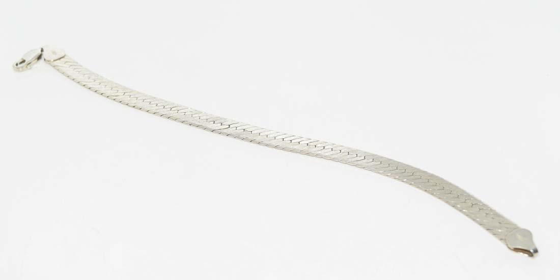 Heavy Italy Sterling 7inch Herringbone bracelet sold