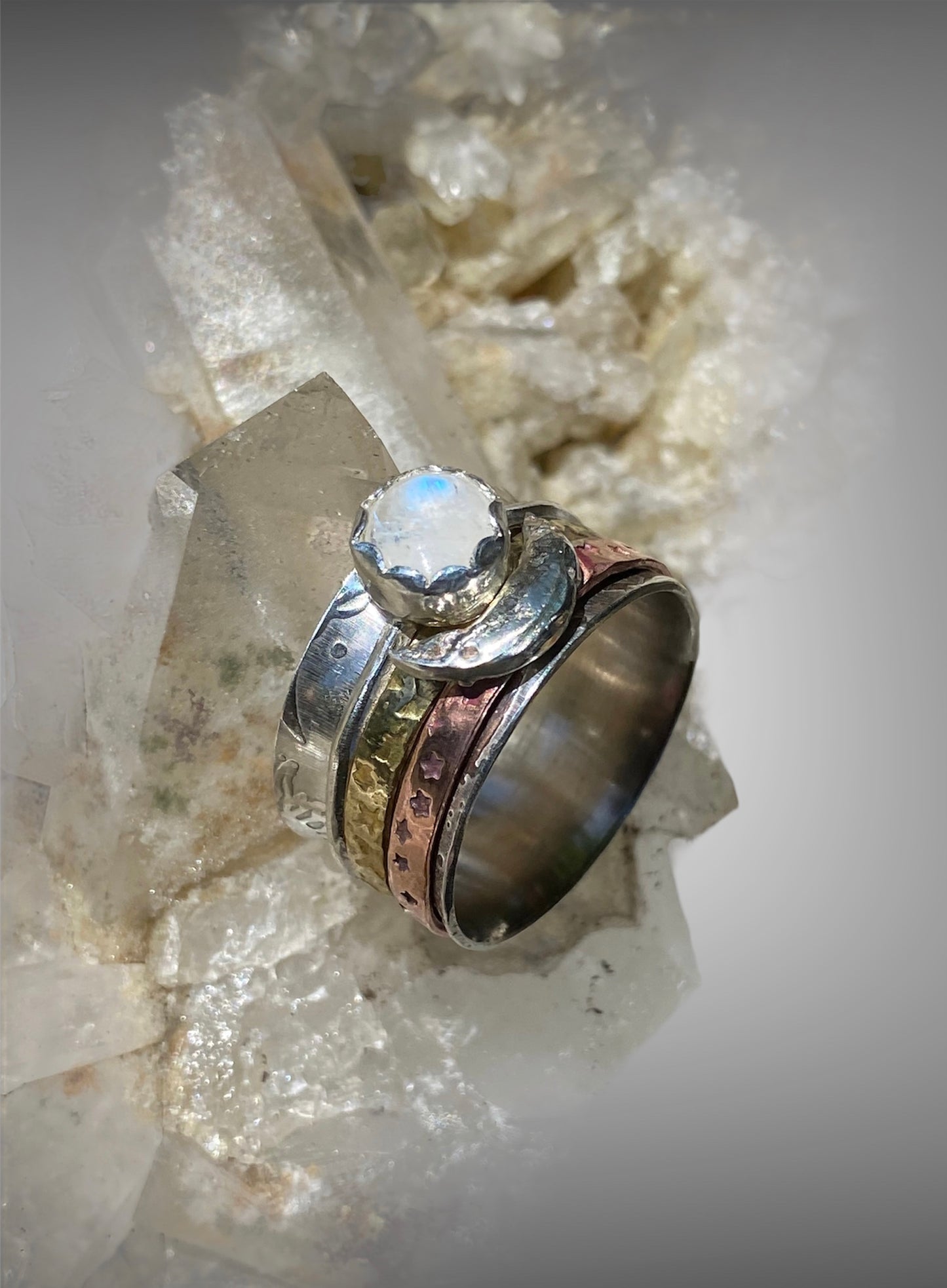 Custom Handmade Spinner Ring for Naomi sold