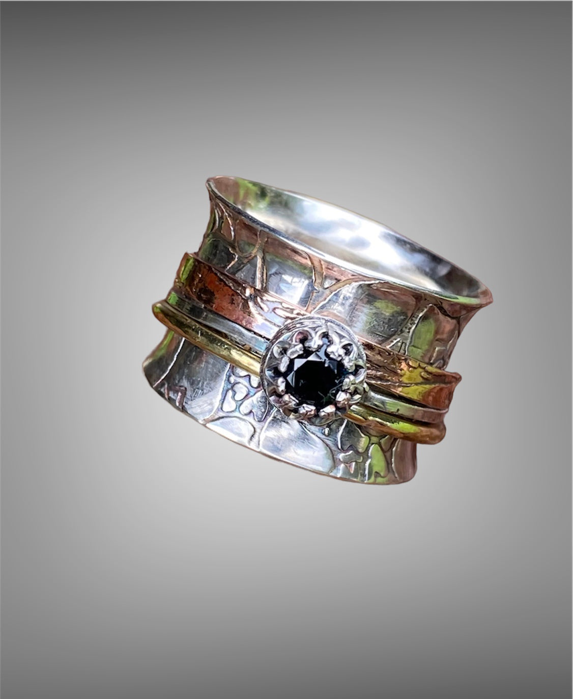 Custom made Sapphire Spinner Ring sold