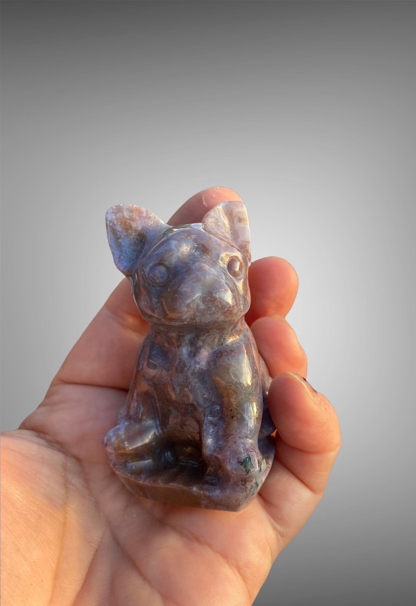 French Bulldog Crystal Carvings - Figurines