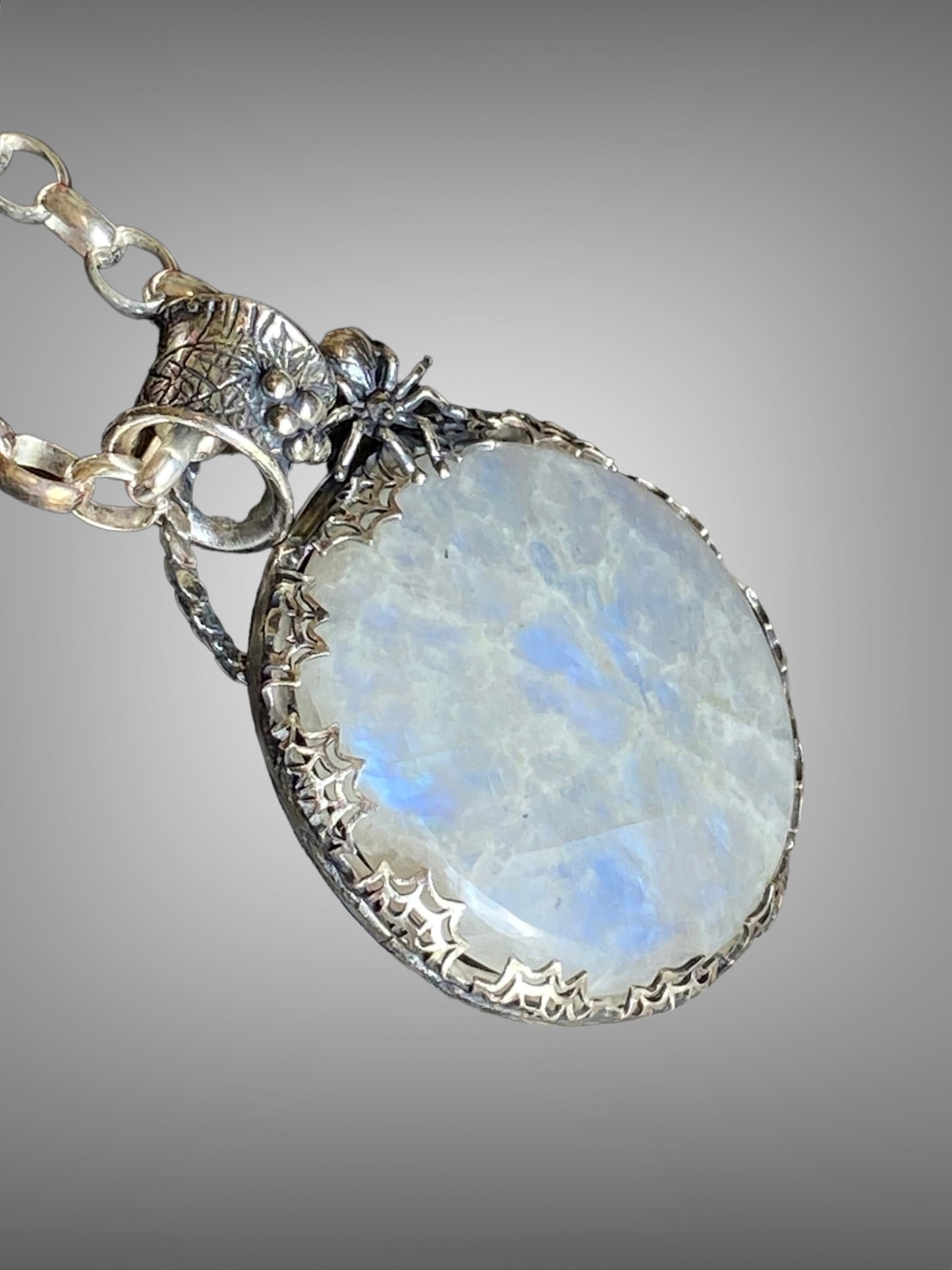 Moonstone Spider Pendant
