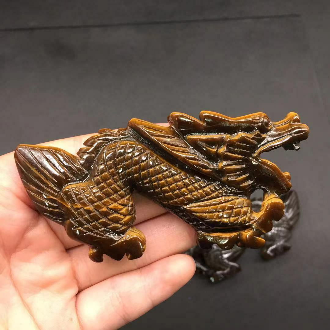 Natural Crystal Stone Dragon Carving