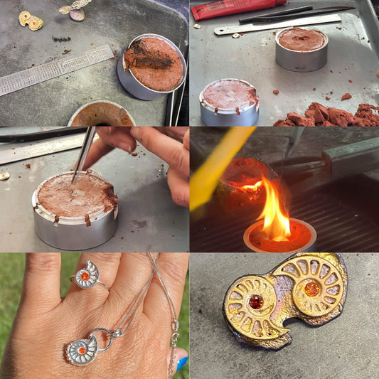 Handmade sterling silver jewellery created using Delft Clay sand casting by TFD Jewellery in the Noosa Hinterland.