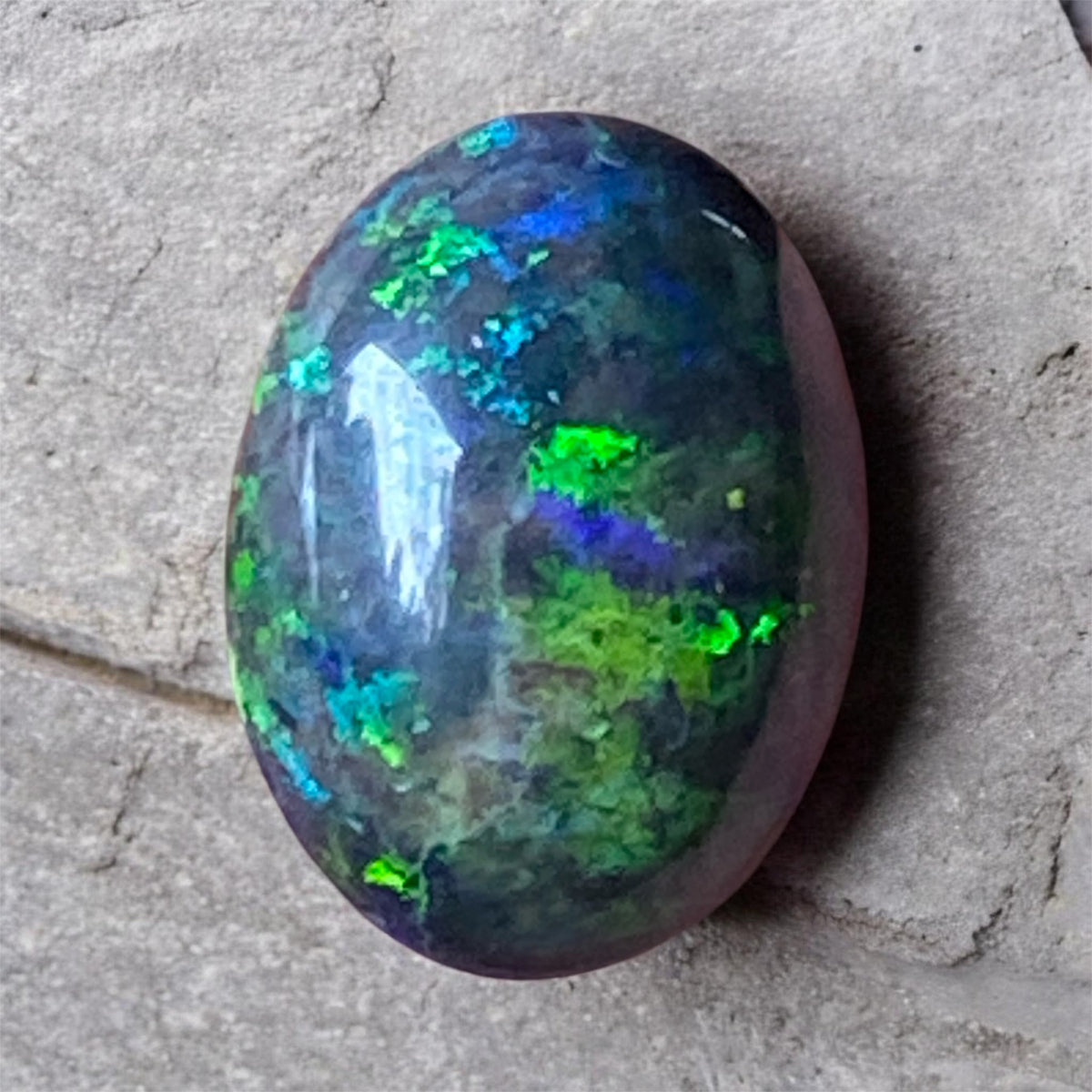 Andamooka Opal Pendant in Vintage Colombian Silver
