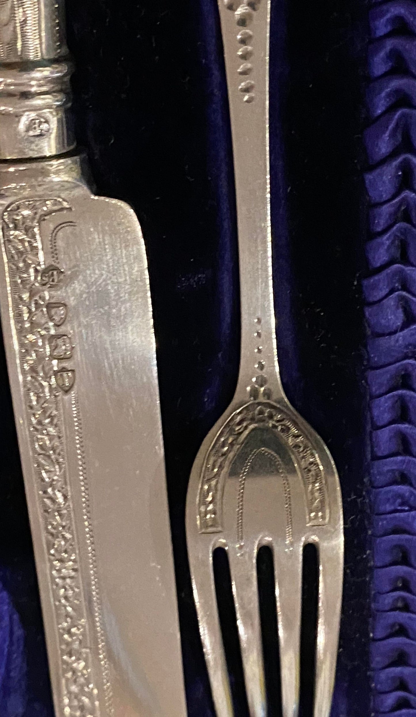 Antique Sterling Silver Christening Set