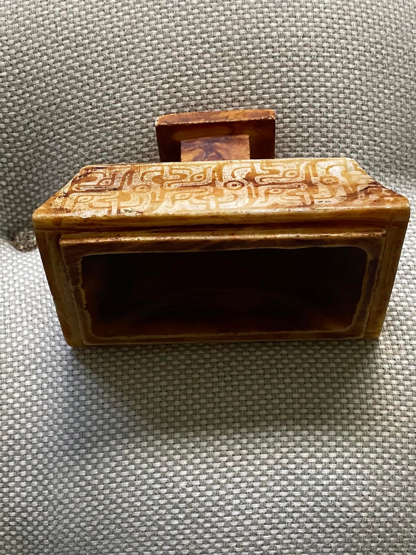 Antique Chinese Engraved Stone Urn Incense Burner Asian Art Decor Collectible