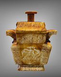 Antique Chinese Engraved Stone Urn Incense Burner Asian Art Decor Collectible