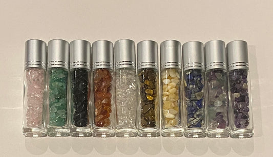 Natural Crystal Perfume / Essential Oil Bottles 10 Varieties Available