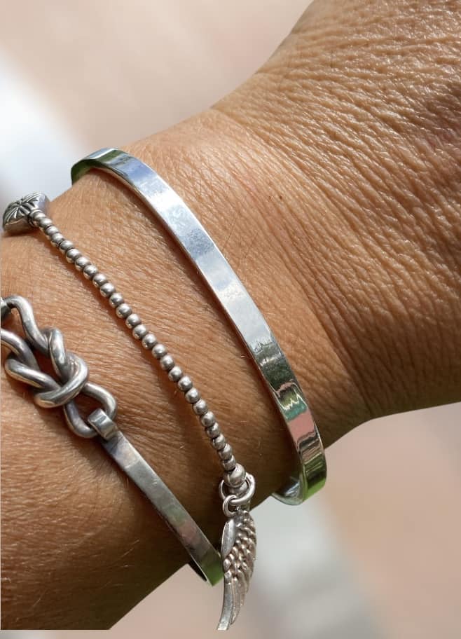 Handmade Solid Sterling Silver Cuff Bracelet for Sam sold