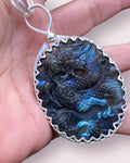 Handmade Labradorite Dragon Pendant