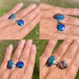 Bright Blue Opal Handmade Ring