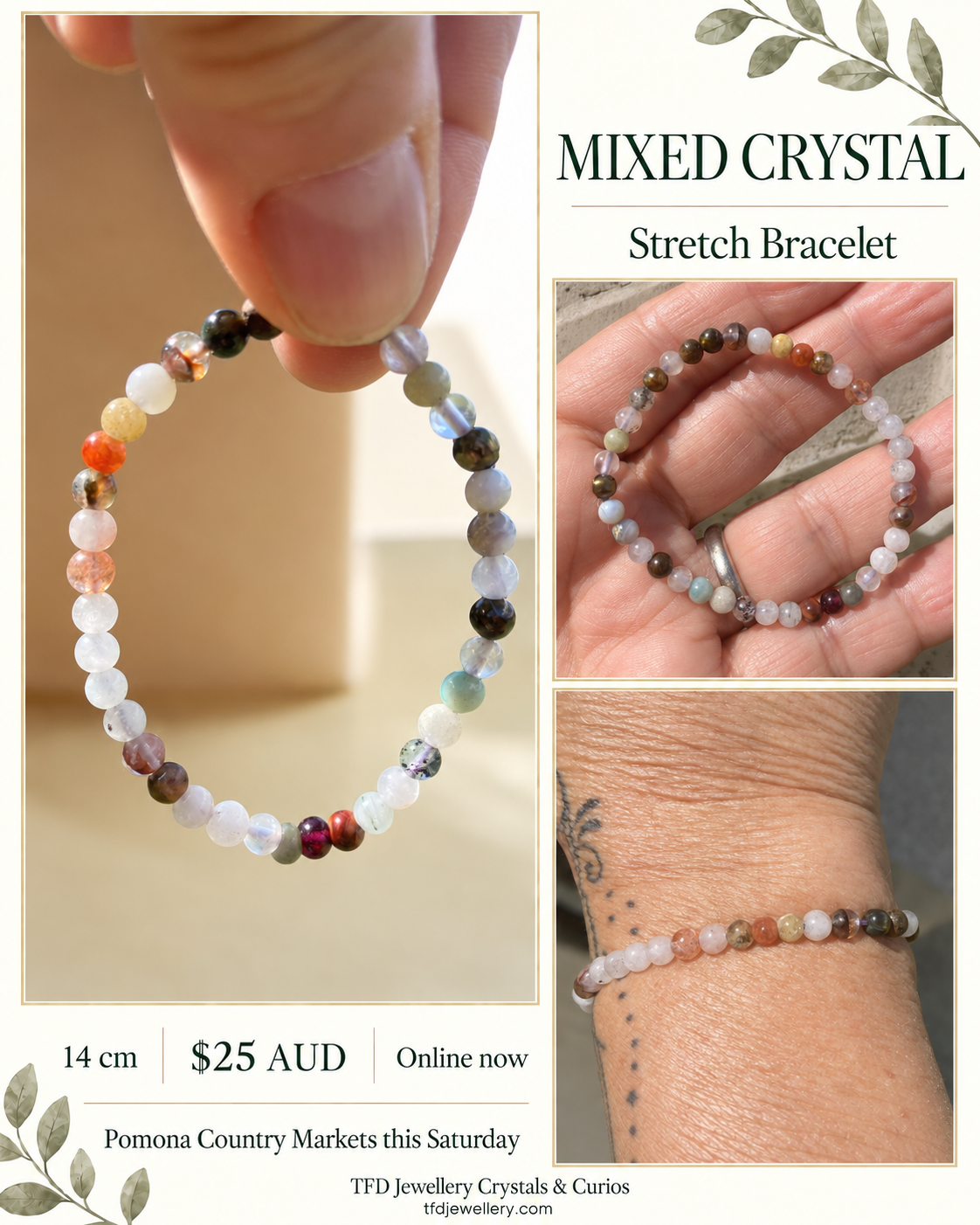 Mixed Crystal Stretch Bracelet