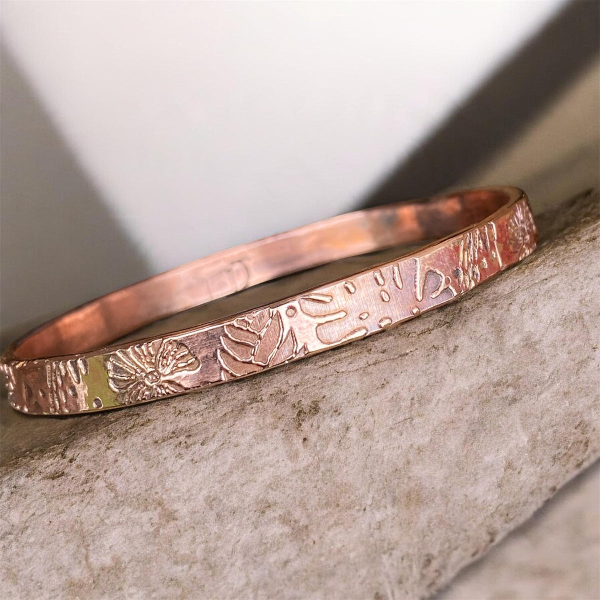 Botanical Copper Bangle Custom Commission sold