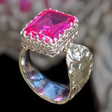 Handmade Pink Topaz Silver Ring
