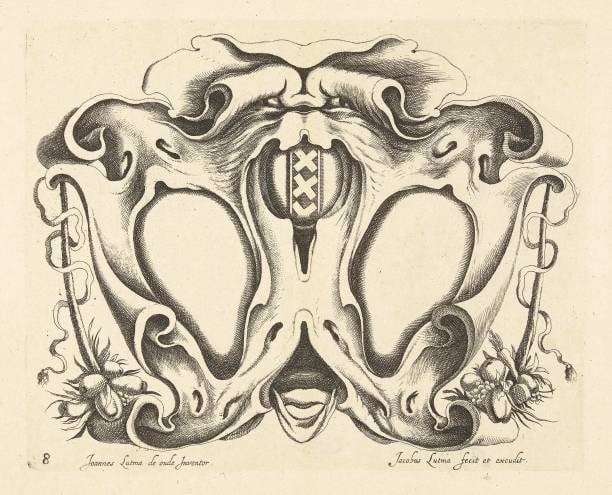 Dutch Auricular Silver Pendant – “Schouburgh” Lutma Style (835 Silver)