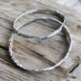 Hand Forged Solid Silver Bangle