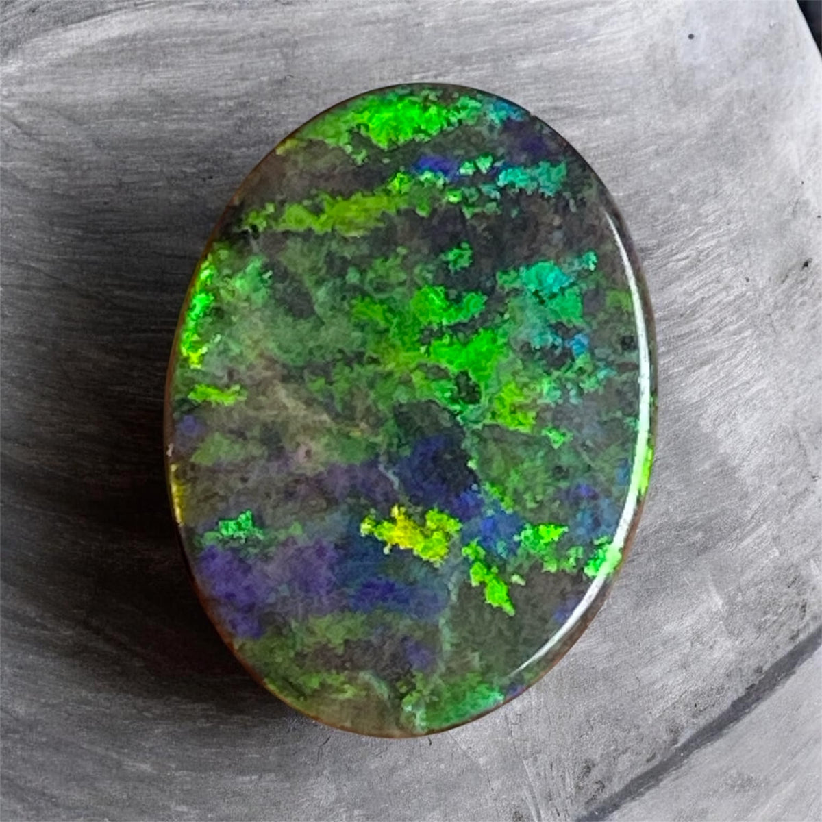 Andamooka Opal Pendant in Vintage Colombian Silver