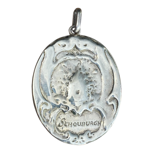 Dutch Auricular Silver Pendant – “Schouburgh” Lutma Style (835 Silver)