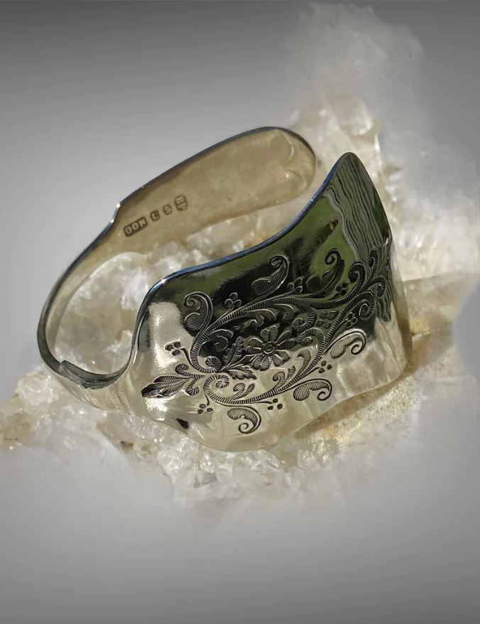 Handmade Vintage Berry Spoon Cuff Bracelet sold
