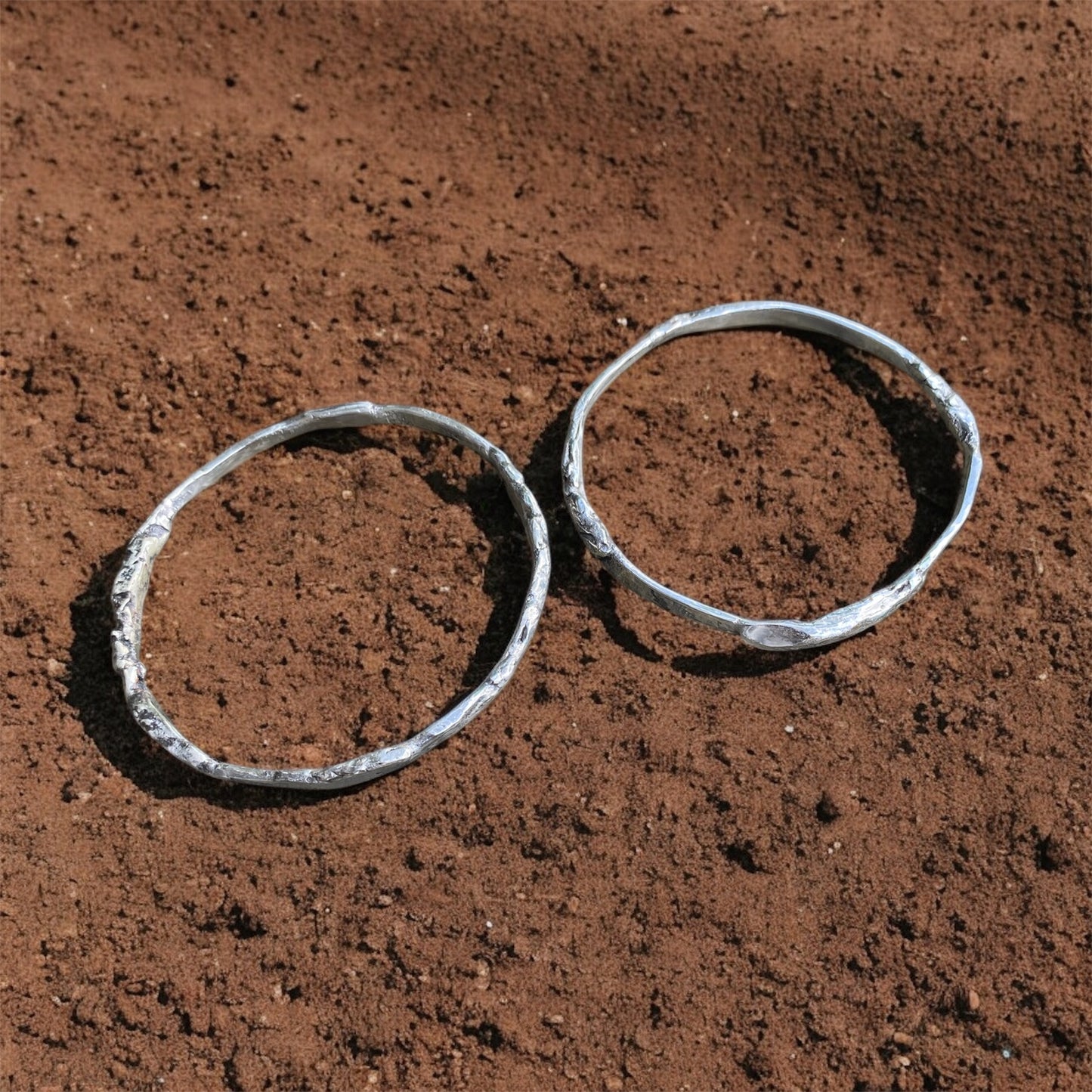 Hand Forged Solid Sterling Silver Bangle 22g Upcycled Antique Fork Tines William Woodman 1825 75mm Australia