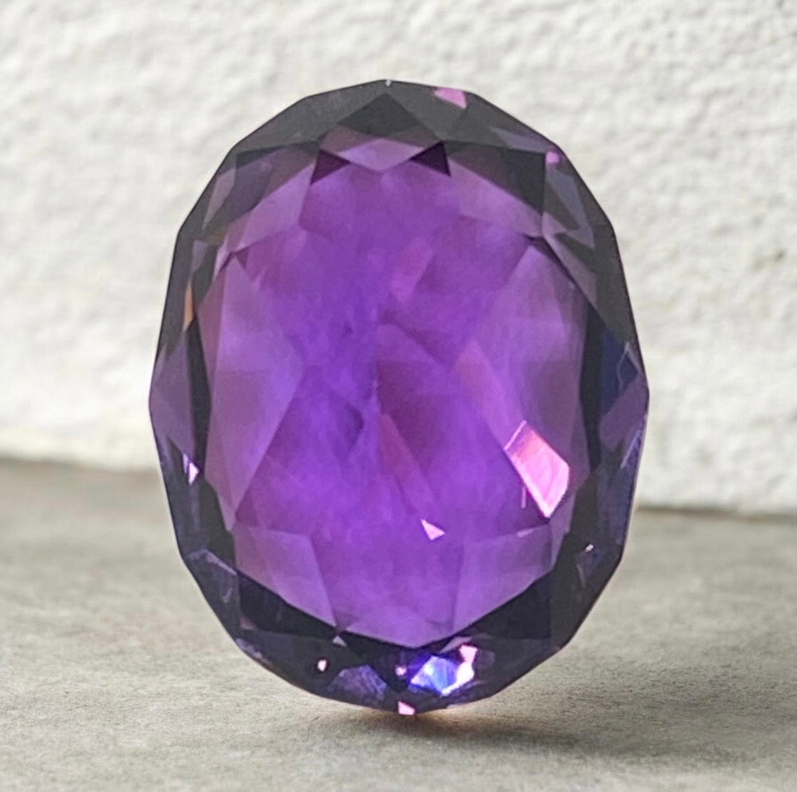 Natural 8.05ct Faceted Amethyst Loose Gemstone 20 x 12mm