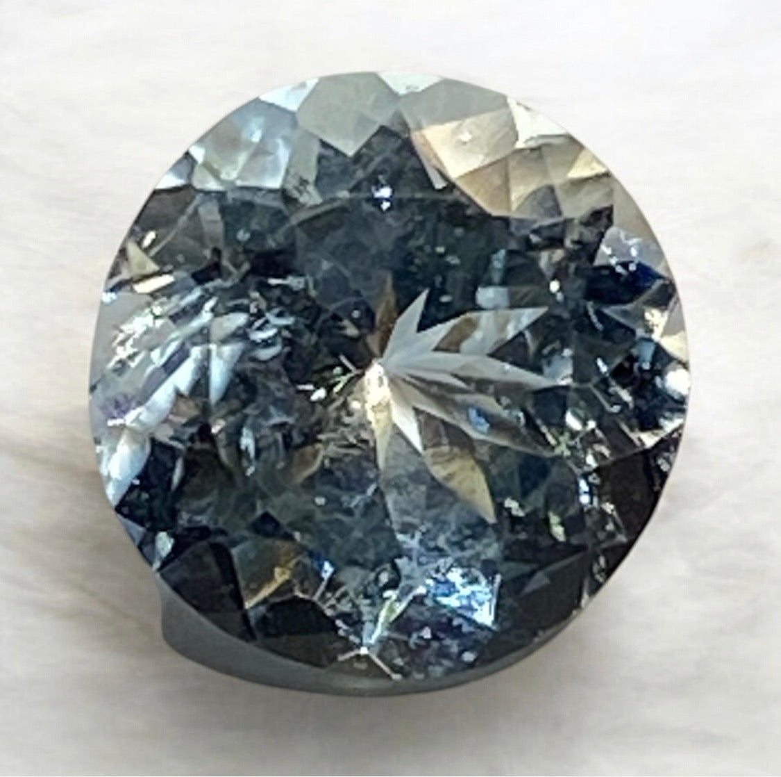 Natural Aquamarine Round Brilliant Cut Loose Gemstone 1.84ct 8mm