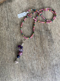 Multicoloured Natural Rainbow Tourmaline Bead necklace/bracelet