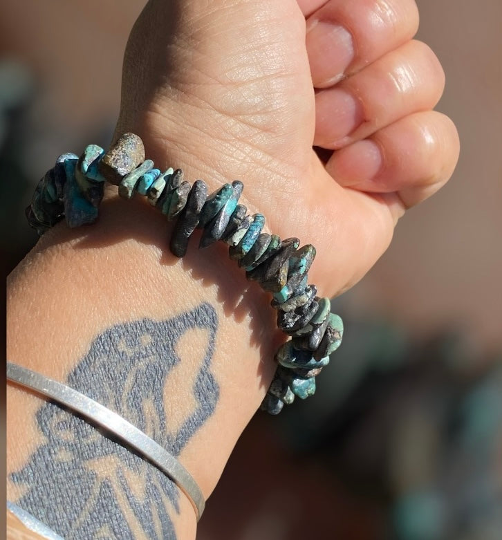 Natural Turquoise Bead Bracelet